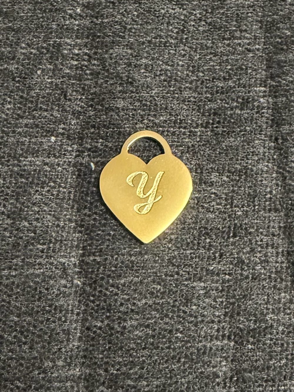 New Stay Golden Hawai’i Gold Heart Initial 'Y' Pendant Charm